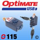 OptiMate Dual USB Charger 3300mA - DIN Plug - Straight