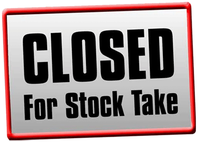 Closed for Stock Taking - 25th & 26th Oct 2023