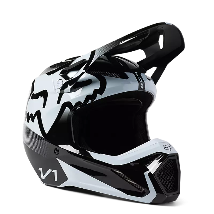 Fox Racing Youth V1 Leed Helmet - Black / White - Phillip McCallen
