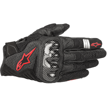 Alpinestars SMX-1 Air V2 Mixed Gloves - Black / Fluorescent Red