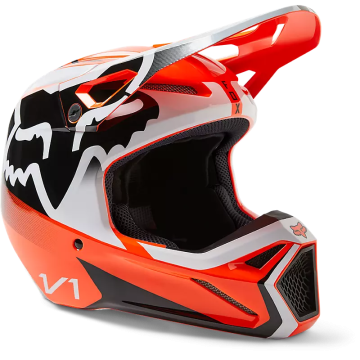 Fox Racing Youth V1 Leed Helmet - Fluorescent Orange