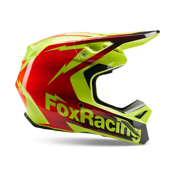 Fox Racing V1 Statk Helmet - Red / Yellow