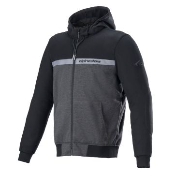 Alpinestars Chrome Street Full Zip Protective Riding Hoodie - Melange Grey / Black