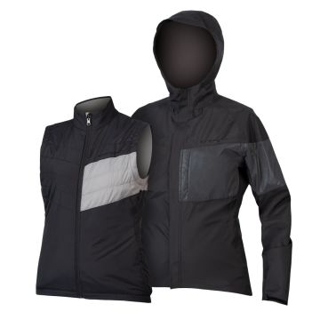 Endura Ladies Urban Luminite 3 in 1 Cycle Jacket II - Black