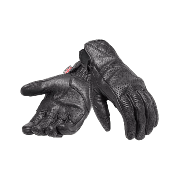 Triumph Banner Black Leather Motorcycle Glove