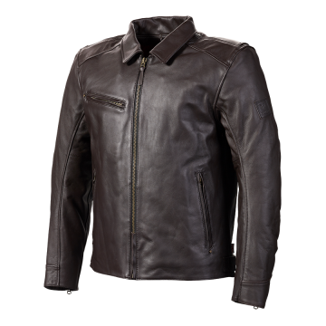 TRIUMPH VANCE BROWN LEATHER MOTORCYCLE JACKET
