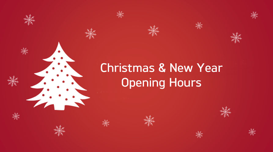 Christmas & New Year Opening Times 2020