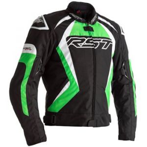RST Tractech Evo 4 CE Mens Textile Jacket - Black/Green