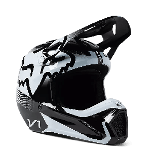 Fox Racing V1 Leed Helmet - Black / White
