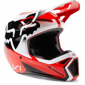 Fox Racing V1 Leed Helmet - Fluorescent Red