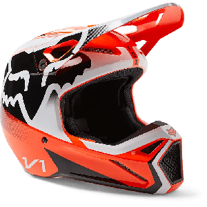 Fox Racing V1 Leed Helmet - Fluorescent Orange