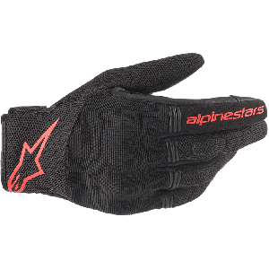 Alpinestars Copper Textile Gloves - Black / Fluorescent Red