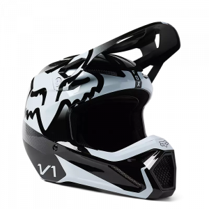 Fox Racing Youth V1 Leed Helmet - Black / White