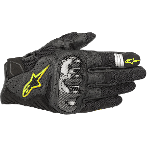 Alpinestars SMX-1 Air V2 Mixed Gloves - Black / Fluorescent Yellow