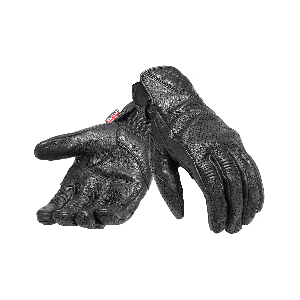 Triumph Banner Black Leather Motorcycle Glove