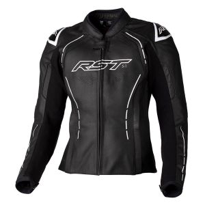 RST S1 CE Ladies Leather Jacket - Black / White