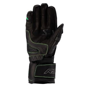 RST S1 CE Leather Gloves - Black / Grey / Neon Green